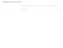 Tablet Screenshot of bonnierskonsthall.se